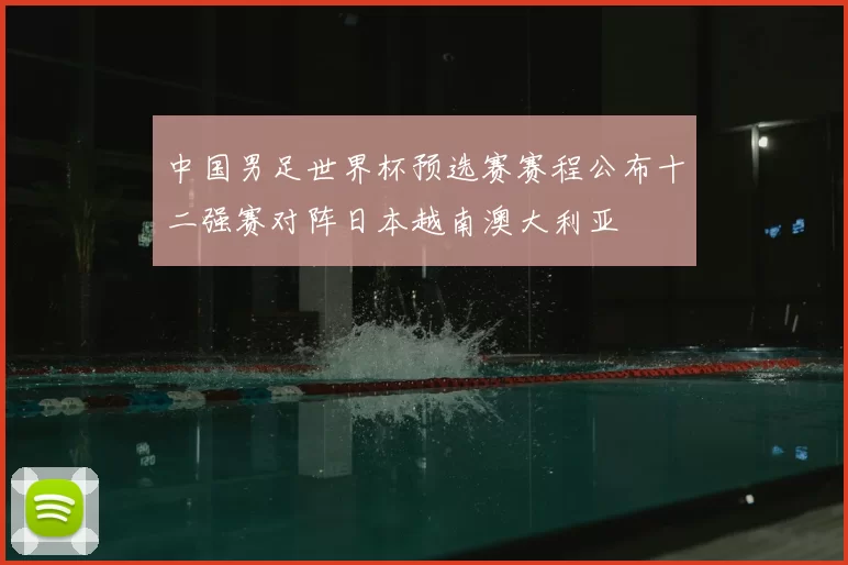 中国男足世界杯预选赛赛程公布十二强赛对阵日本越南澳大利亚